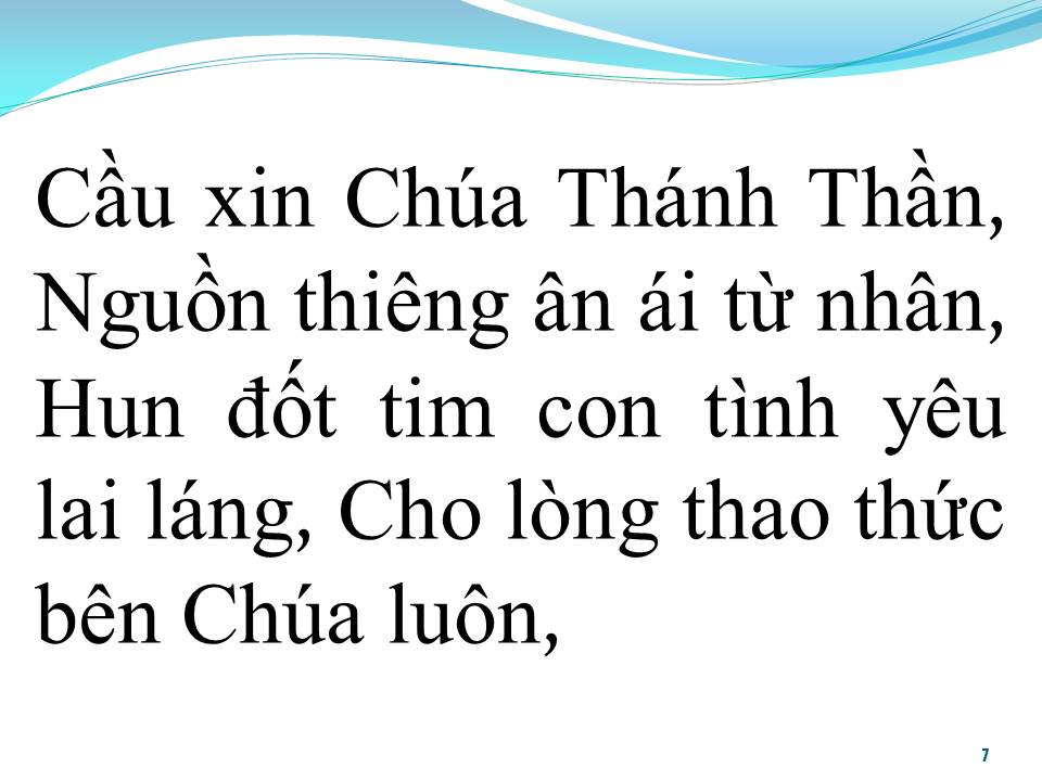 Lời bài hát CẦU XIN CHÚA THÁNH THẦN