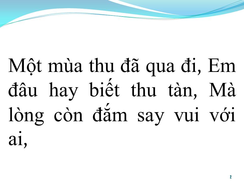 Lời bài hát LÃNG QUÊN CHIỀU THU