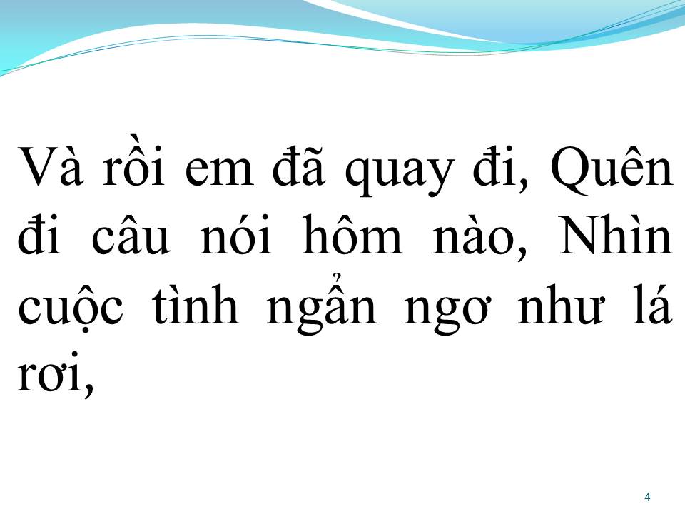 Lời bài hát LÃNG QUÊN CHIỀU THU