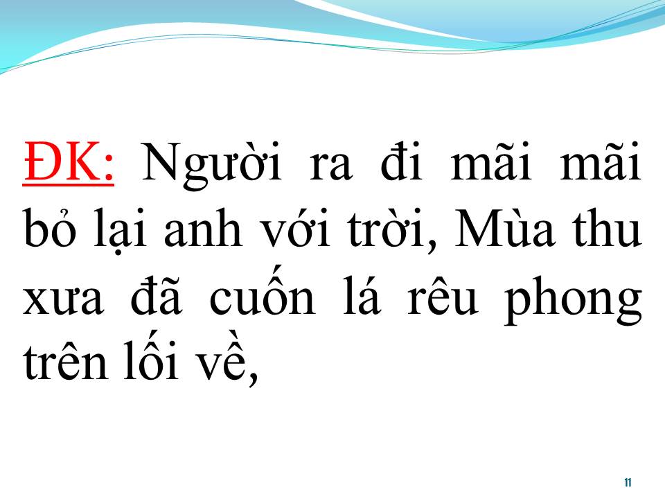 Lời bài hát LÃNG QUÊN CHIỀU THU