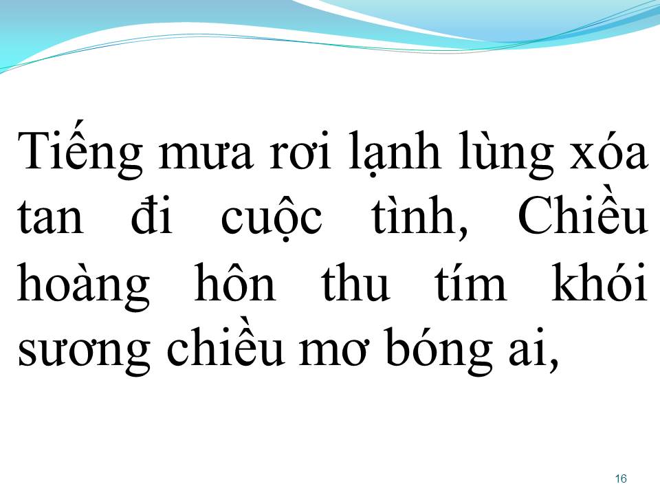 Lời bài hát LÃNG QUÊN CHIỀU THU