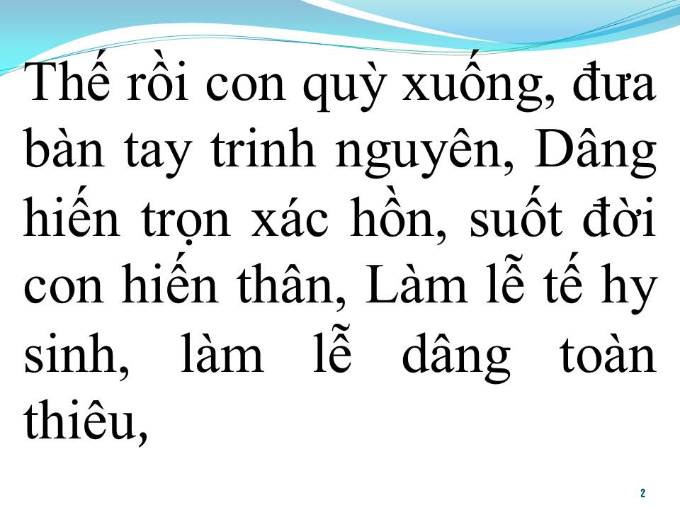 Lời bài hát MỘT LẦN DÂNG HIẾN