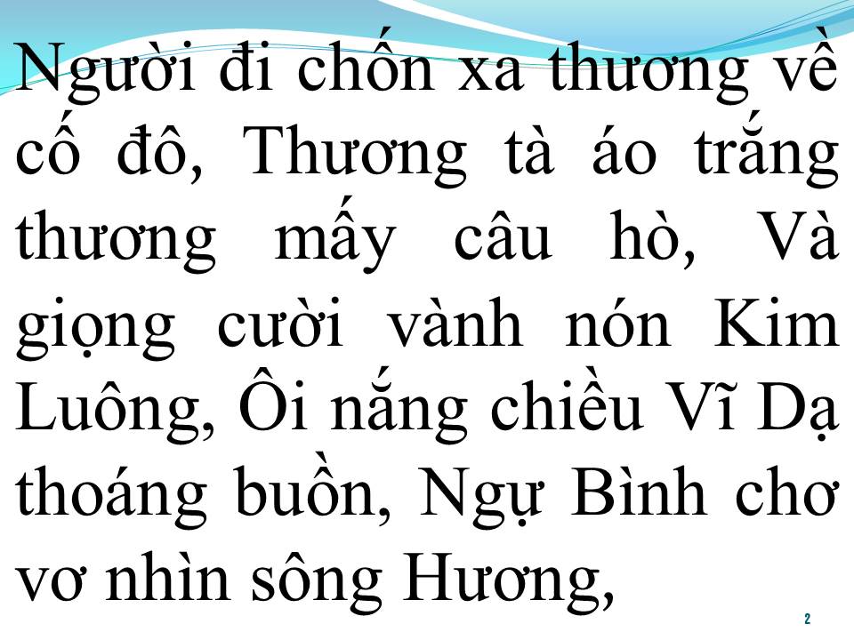 Lời bài hát THƯƠNG VỀ CỐ ĐÔ