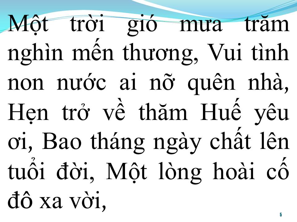 Lời bài hát THƯƠNG VỀ CỐ ĐÔ