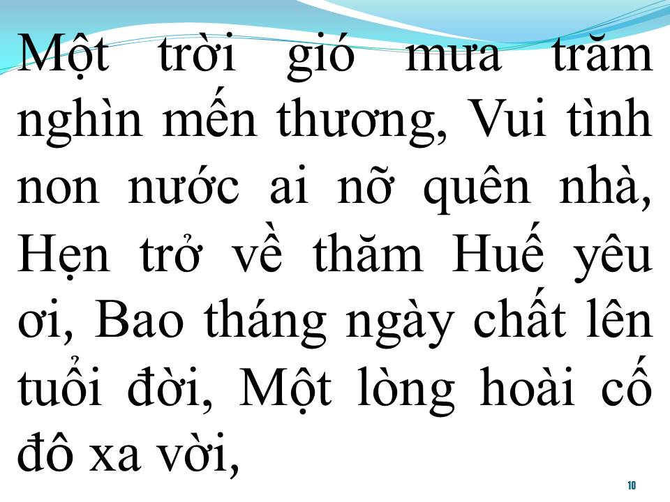 Lời bài hát THƯƠNG VỀ CỐ ĐÔ