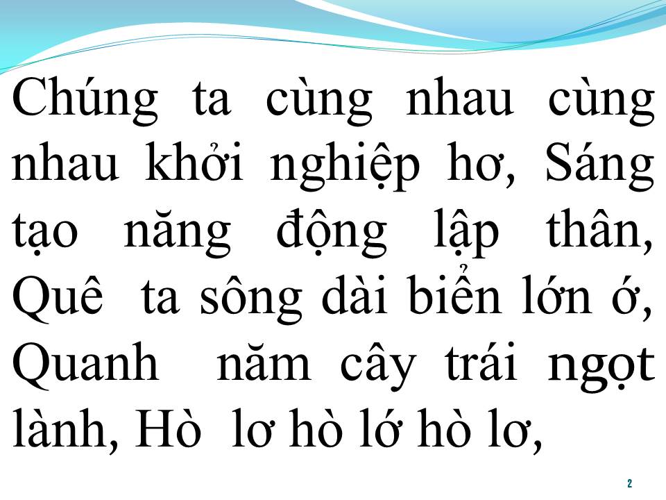 Lời bài hát BÀI CA KHỞI NGHIỆP