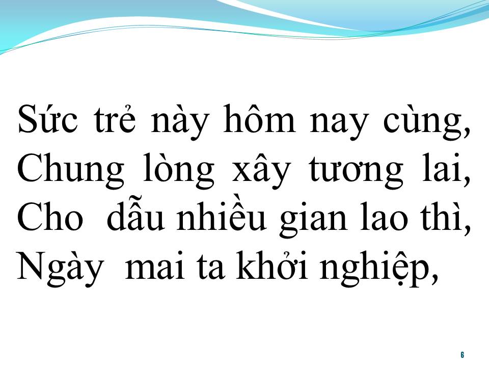 Lời bài hát BÀI CA KHỞI NGHIỆP