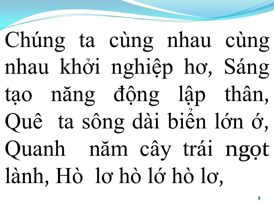 Lời bài hát BÀI CA KHỞI NGHIỆP