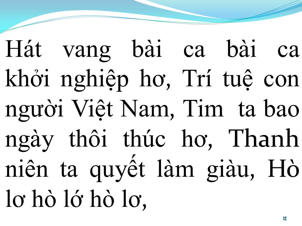Lời bài hát BÀI CA KHỞI NGHIỆP