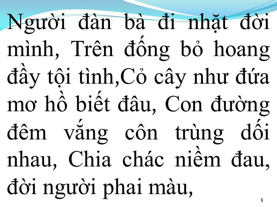 Lời bài hát NGƯỜI ĐÀN BÀ ĐI NHẶT MẶT TRỜI