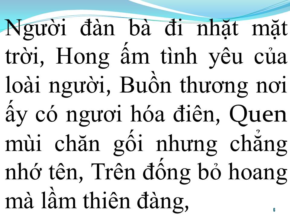 Lời bài hát NGƯỜI ĐÀN BÀ ĐI NHẶT MẶT TRỜI
