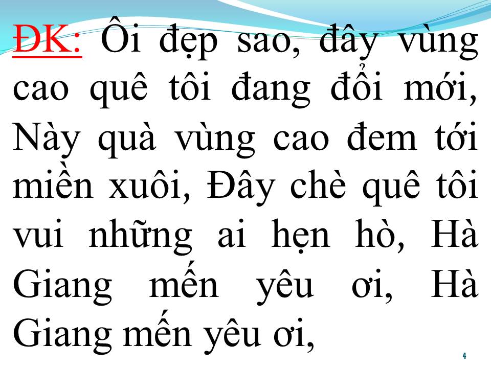 Lời bài hát HÀ GIANG QUÊ TÔI