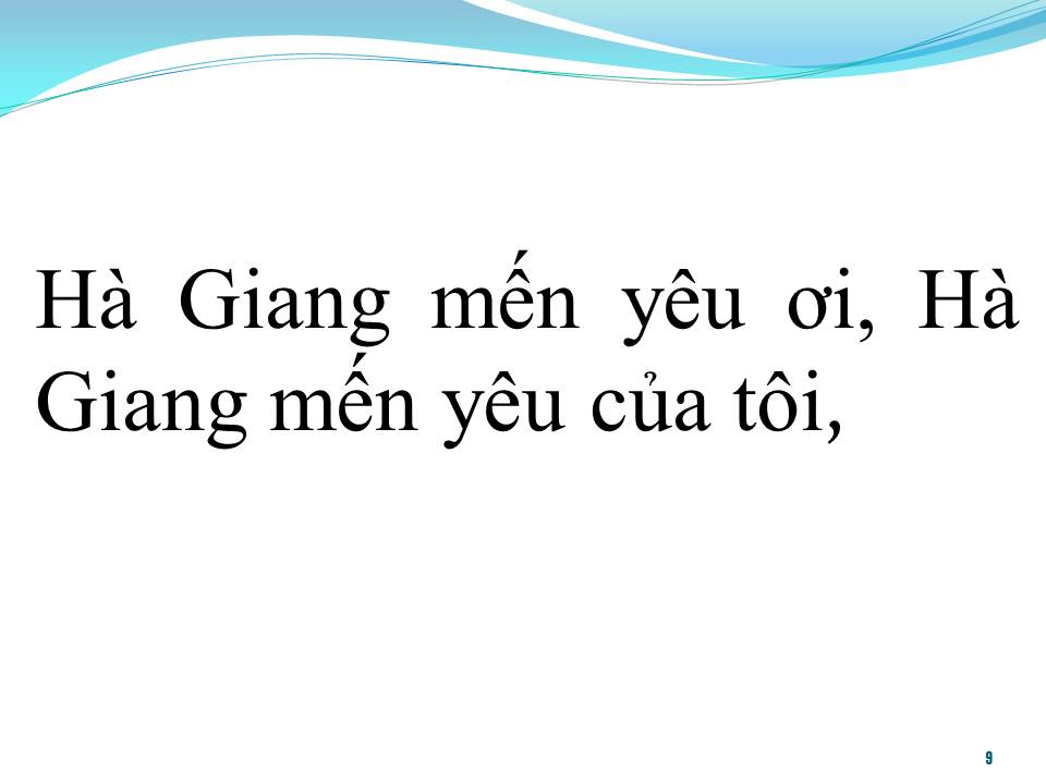 Lời bài hát HÀ GIANG QUÊ TÔI