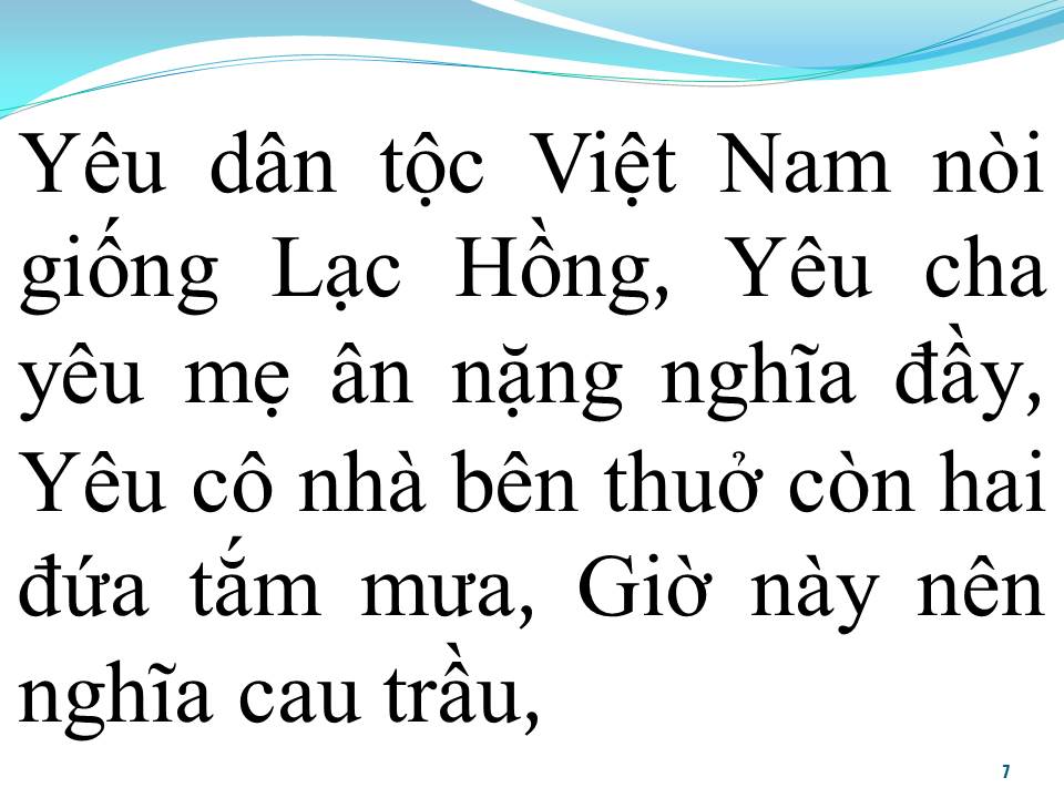 Lời bài hát YÊU DÂN TỘC VIỆT NAM