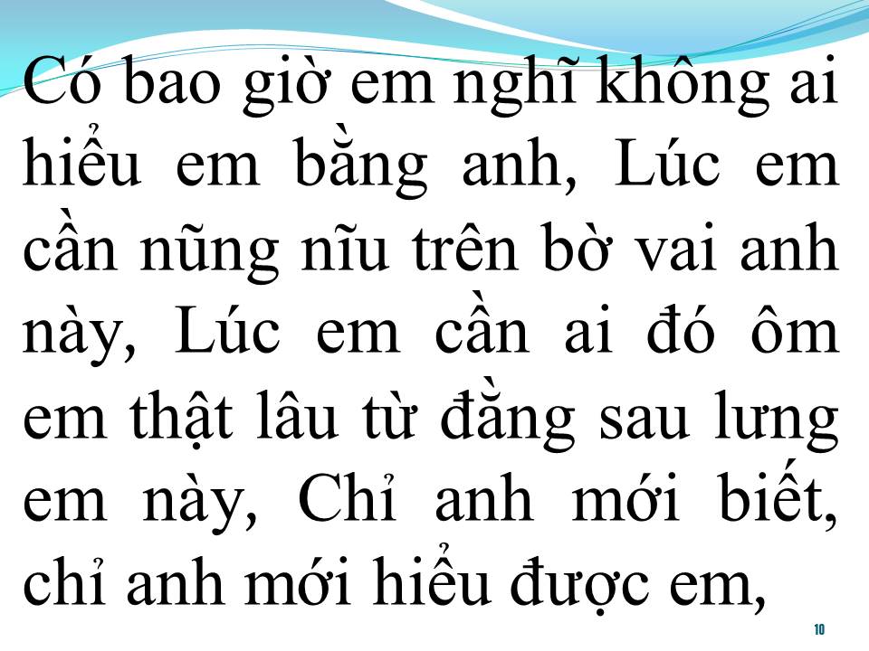 Lời bài hát CHỈ ANH HIỂU EM