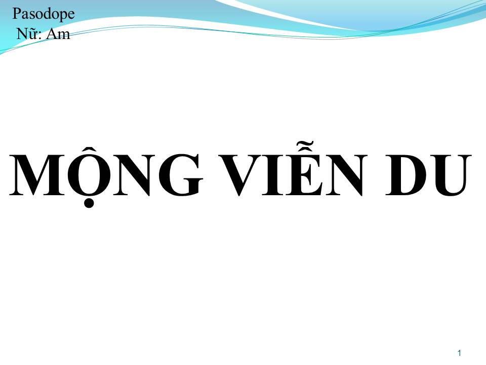Lời bài hát MỘNG VIỄN DU