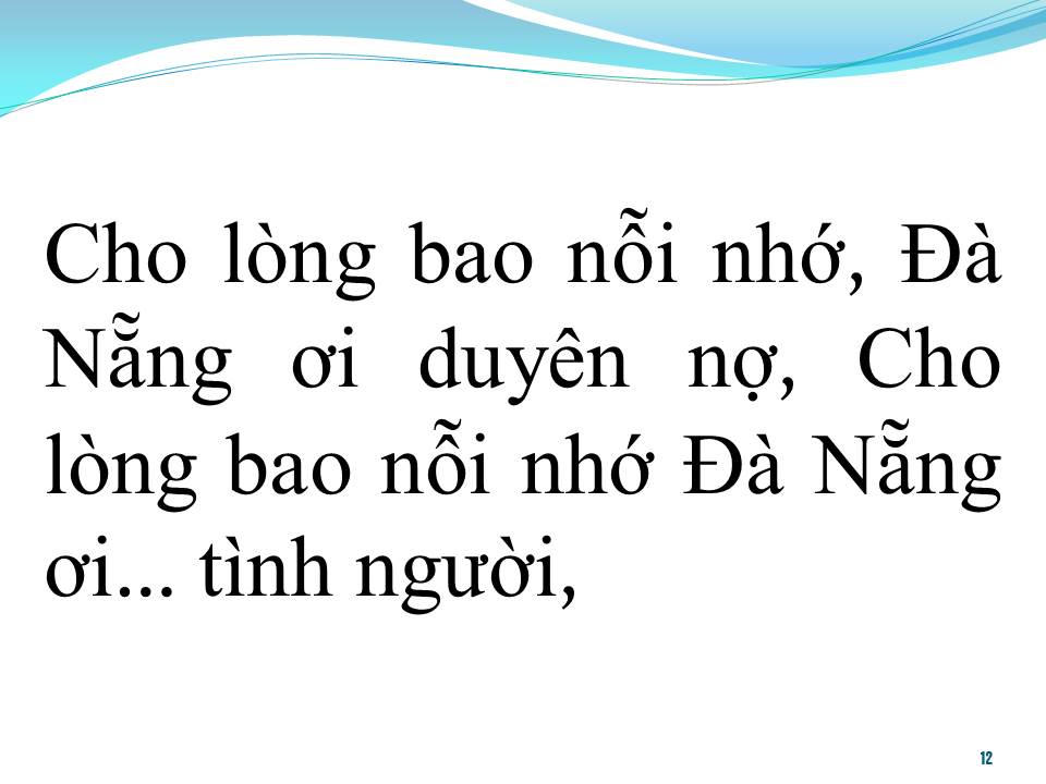 Lời bài hát ĐÀ NẴNG TÌNH NGƯỜI