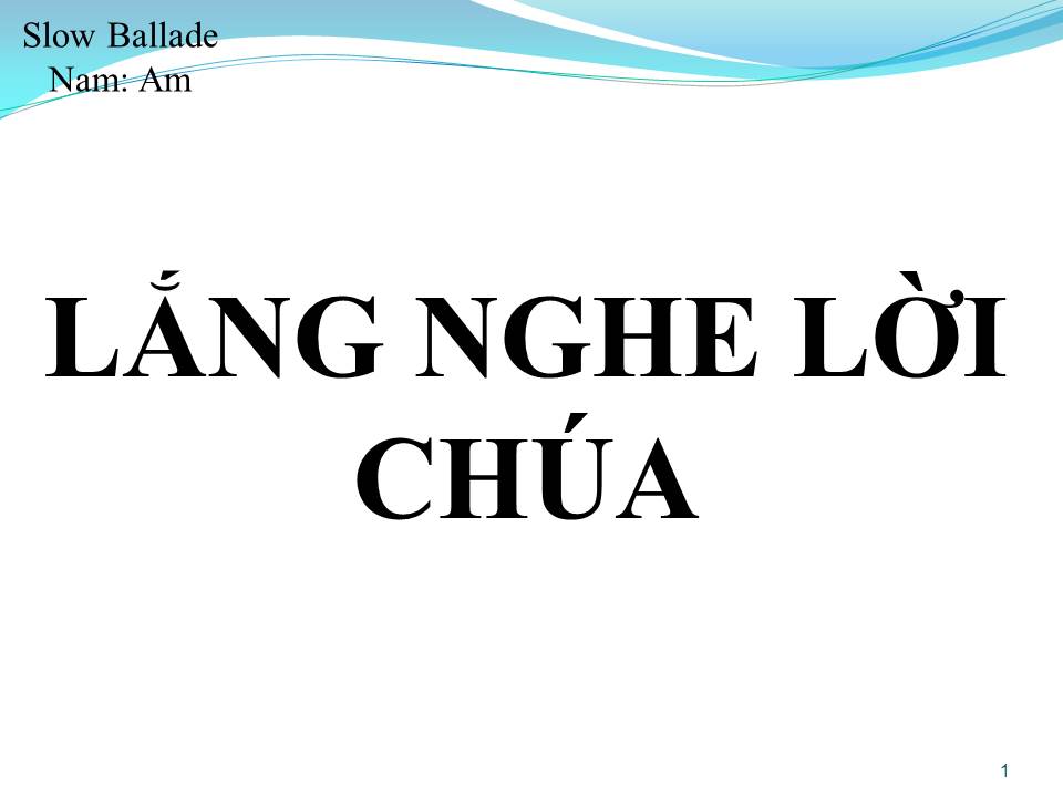 Lời bài hát LẮNG NGHE LỜI CHÚA