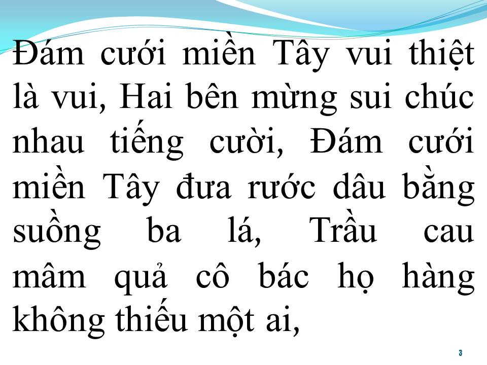 Lời bài hát ĐÁM CƯỚI MIỀN TÂY