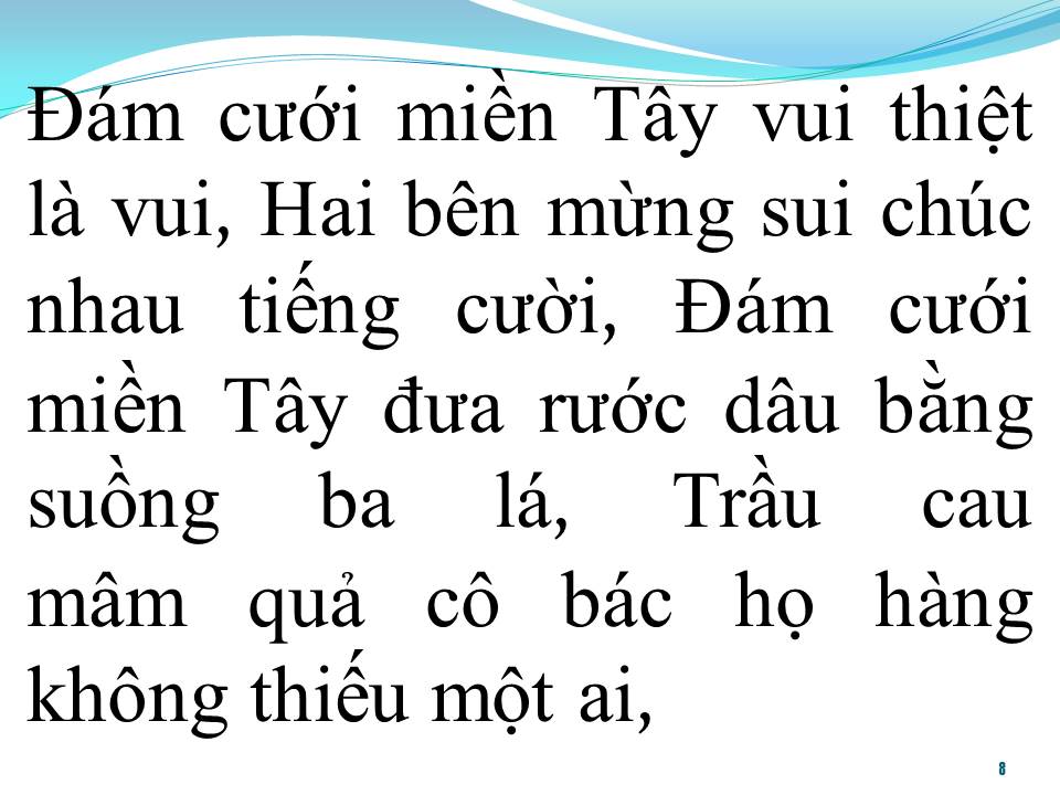 Lời bài hát ĐÁM CƯỚI MIỀN TÂY