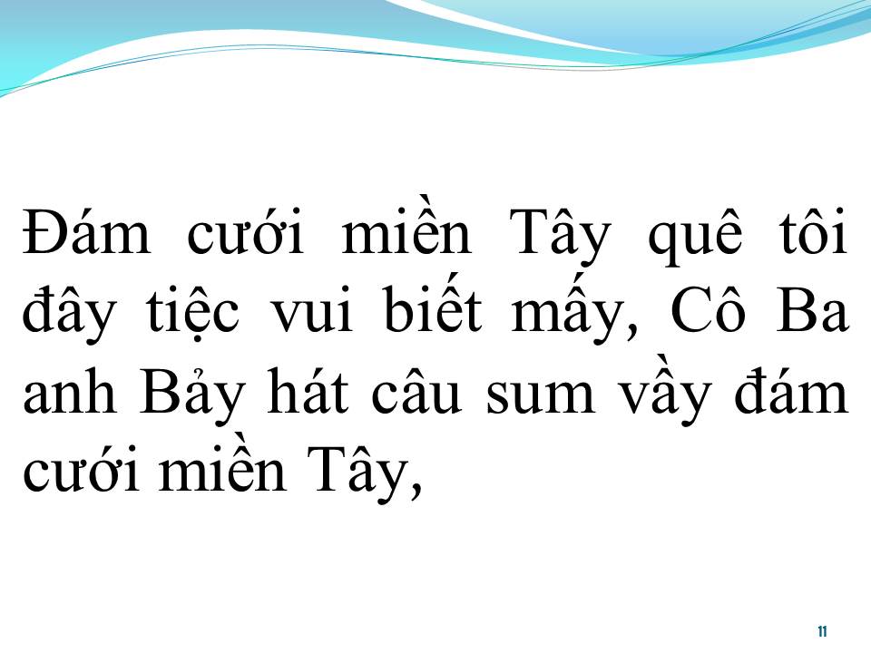 Lời bài hát ĐÁM CƯỚI MIỀN TÂY