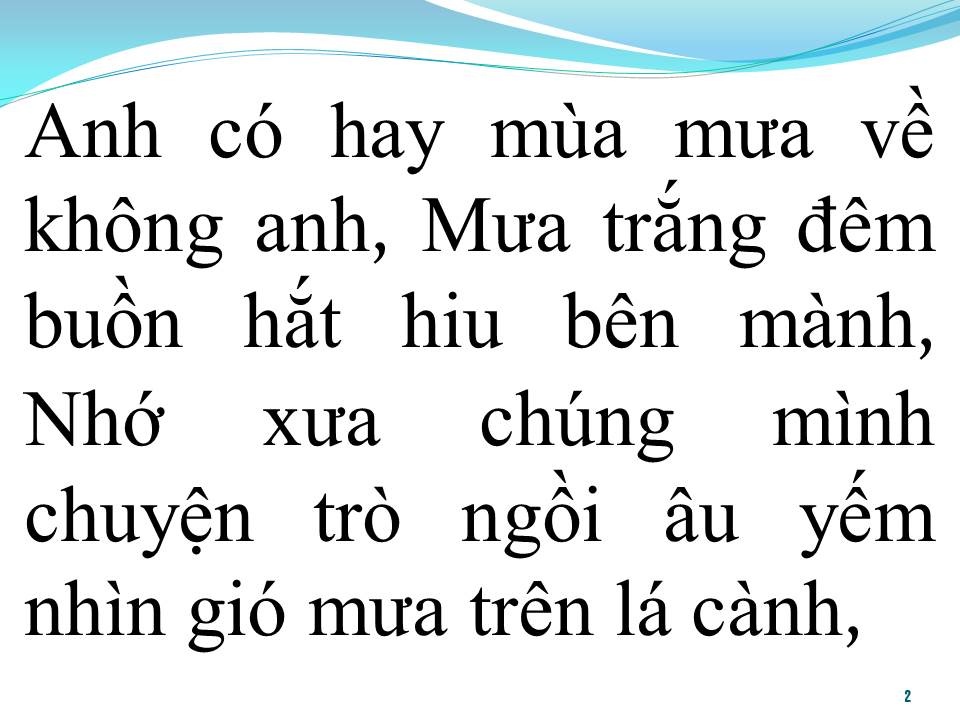 Lời bài hát SAU LƯNG MÙA MƯA