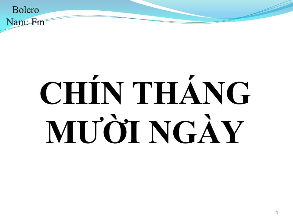 Lời bài hát CHÍN THÁNG MƯỜI NGÀY