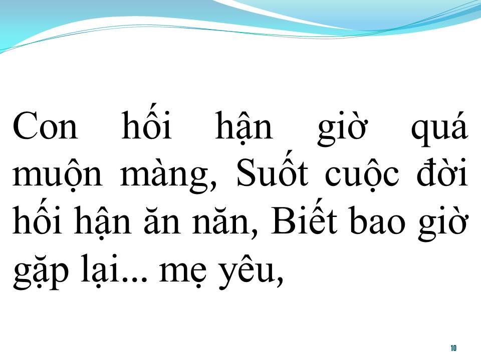 Lời bài hát CHÍN THÁNG MƯỜI NGÀY