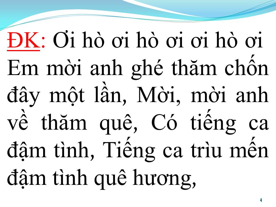 Lời bài hát MỜI ANH VỀ THĂM QUÊ EM
