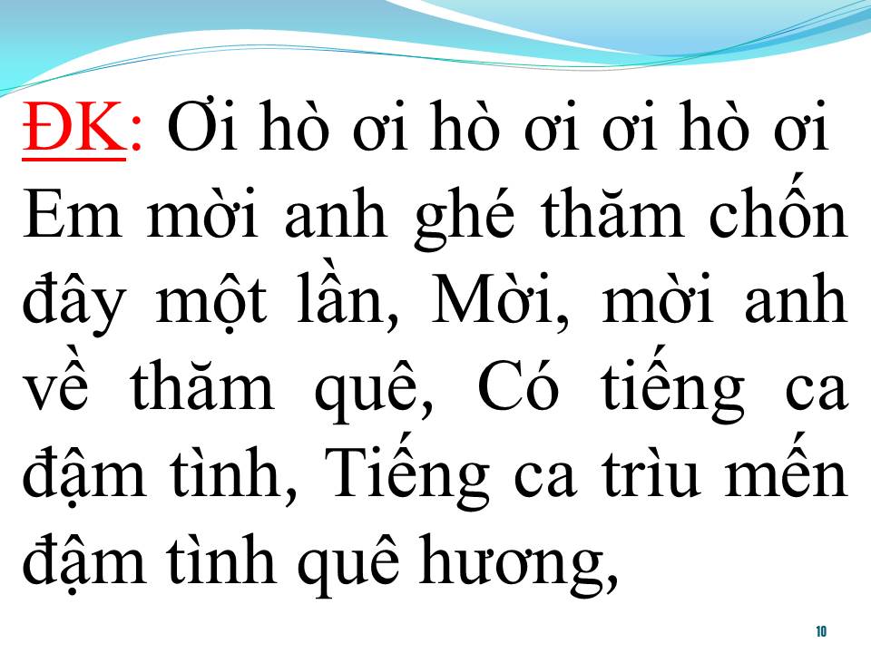 Lời bài hát MỜI ANH VỀ THĂM QUÊ EM