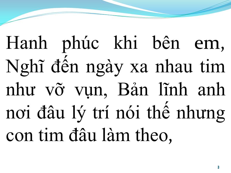 Lời bài hát CHUYỆN TÌNH TÔI