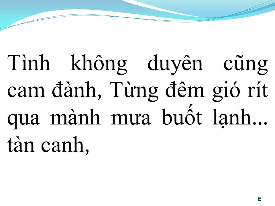 Lời bài hát MƯA LẠNH TÀN CANH