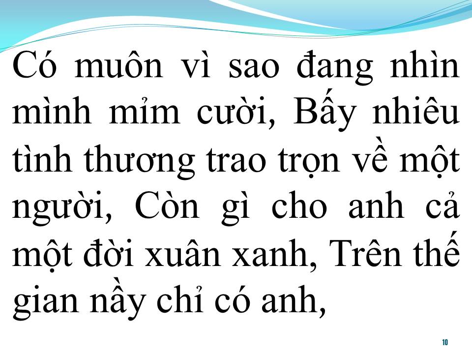 Lời bài hát BÀI CA CỦA NÀNG