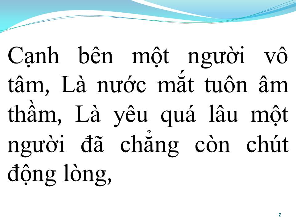 Lời bài hát YÊU MỘT NGƯỜI VÔ TÂM