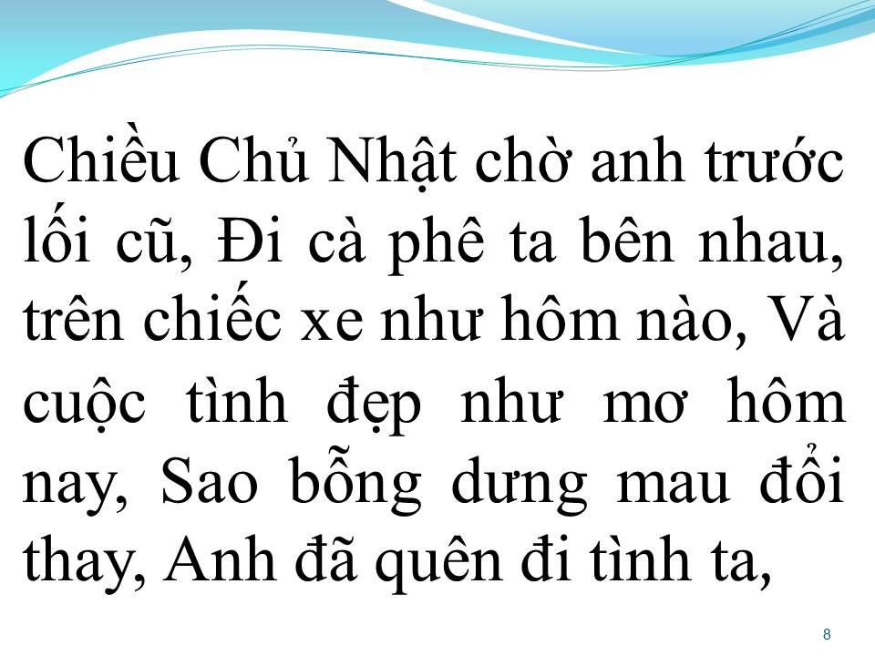 Lời bài hát CHỦ NHẬT BUỒN (SUNDAY BUỒN)