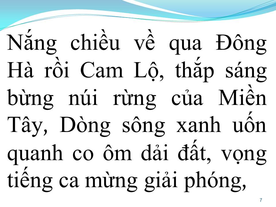Lời bài hát CHIỀU TRÊN GIO CAM GIẢI PHÓNG