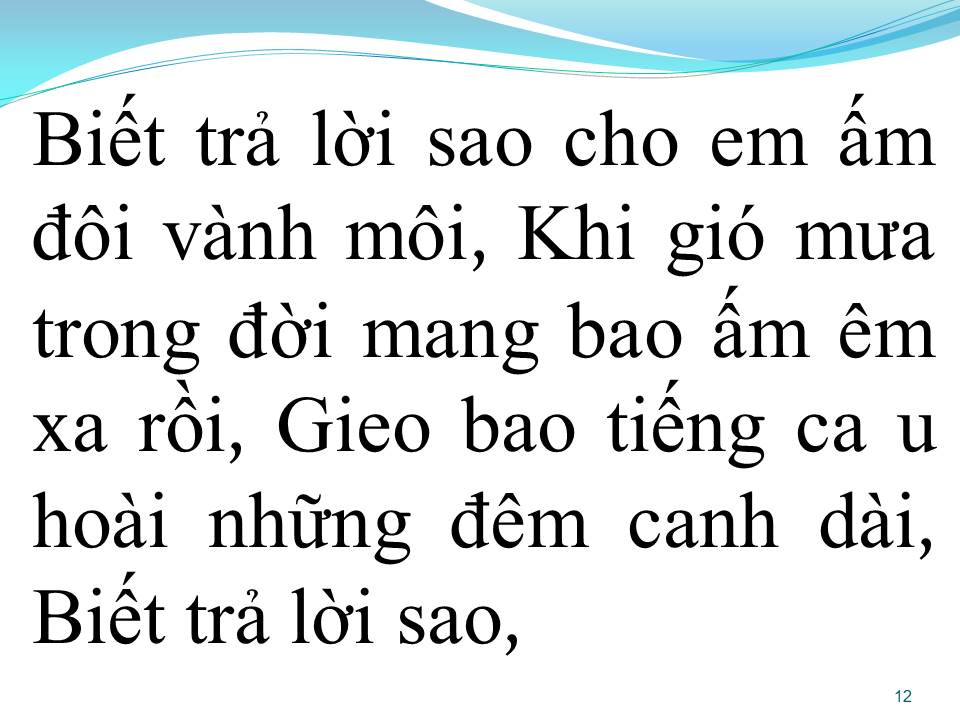 Lời bài hát BIẾT TRẢ LỜI SAO