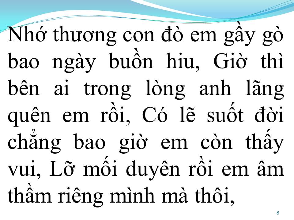 Lời bài hát BẾN BẾN SÔNG BUỒN