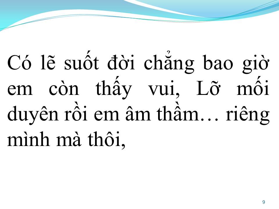 Lời bài hát BẾN BẾN SÔNG BUỒN