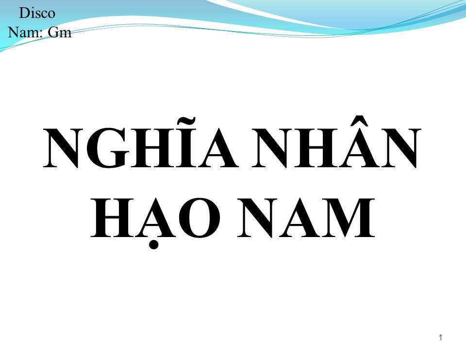 Lời bài hát NGHĨA NHÂN HẠO NAM