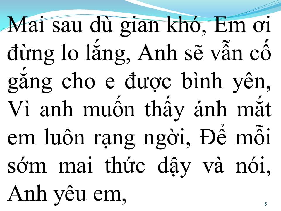 Lời bài hát YÊU VỢ NHẤT