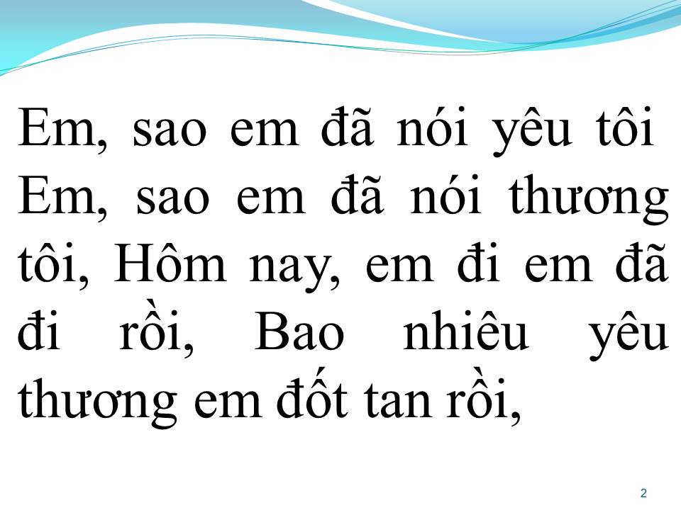Lời bài hát LỜI CUỐI CHO NGƯỜI TÌNH PHỤ