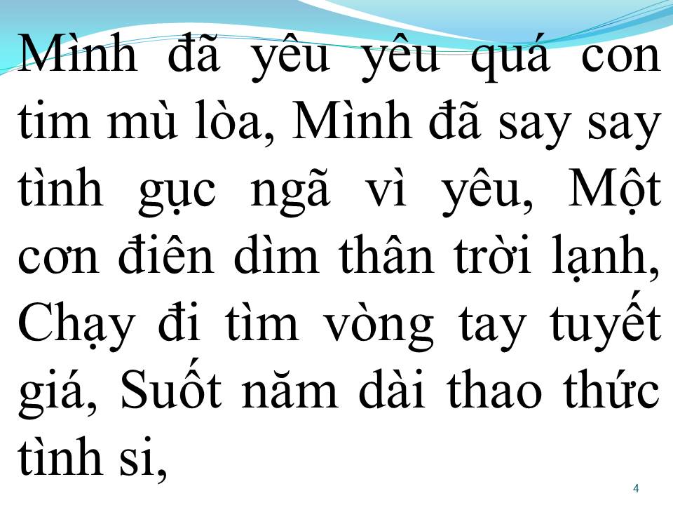 Lời bài hát GỤC NGÃ VÌ YÊU