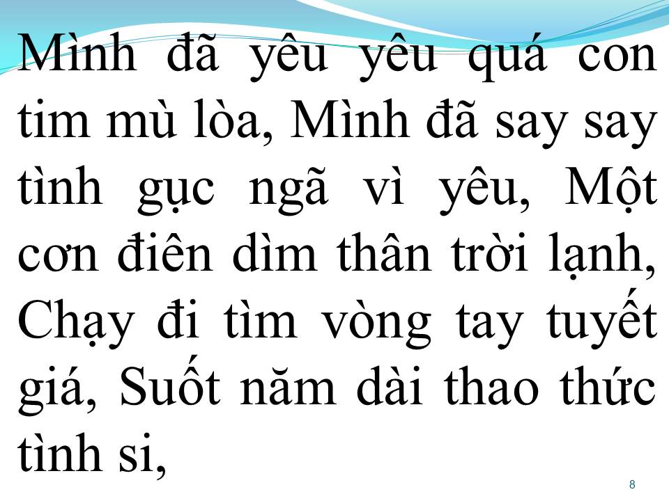 Lời bài hát GỤC NGÃ VÌ YÊU