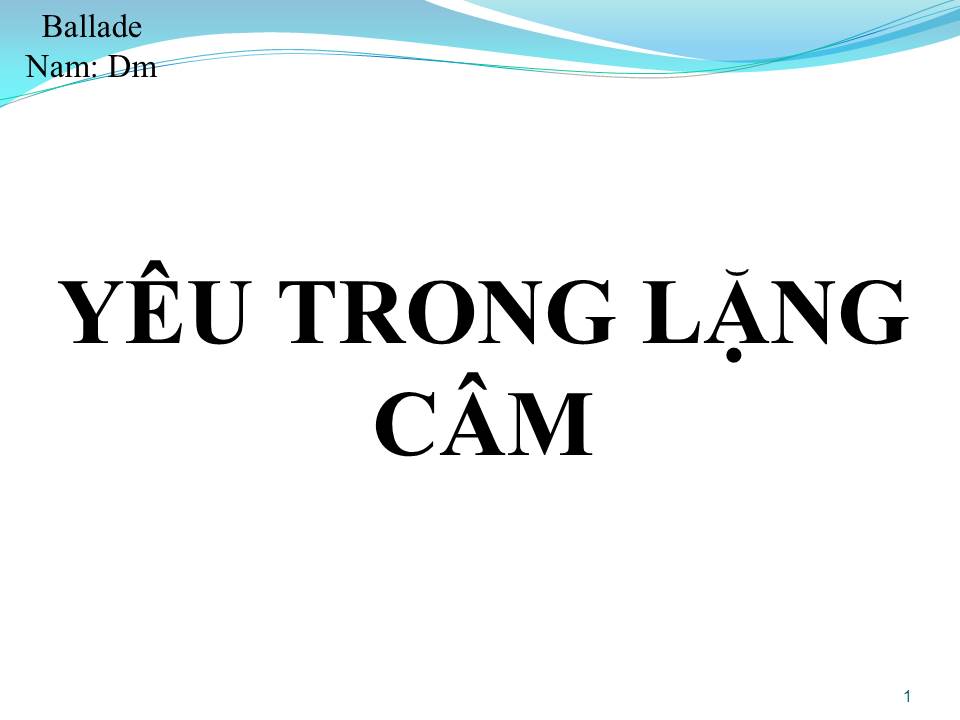 Lời bài hát YÊU TRONG LẶNG CÂM