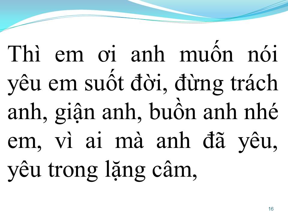 Lời bài hát YÊU TRONG LẶNG CÂM