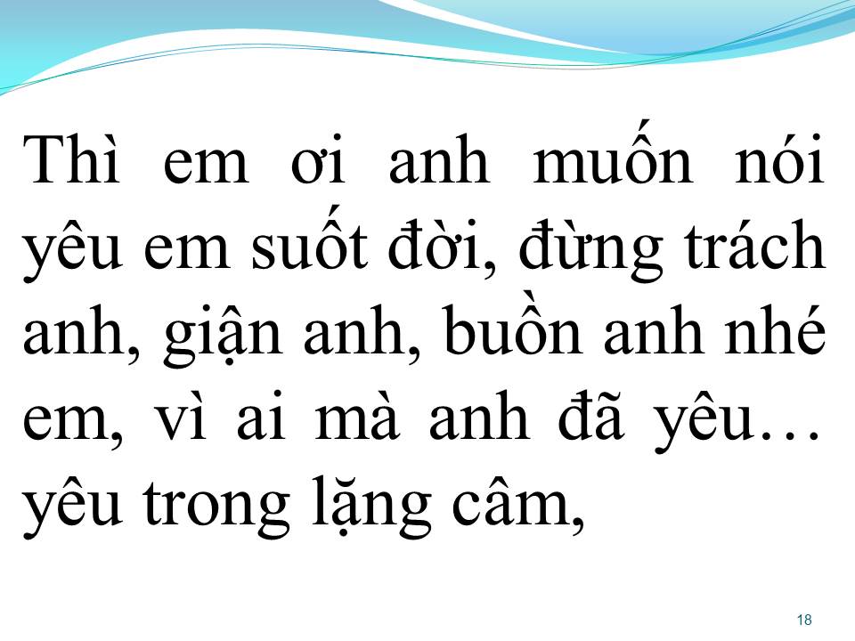 Lời bài hát YÊU TRONG LẶNG CÂM