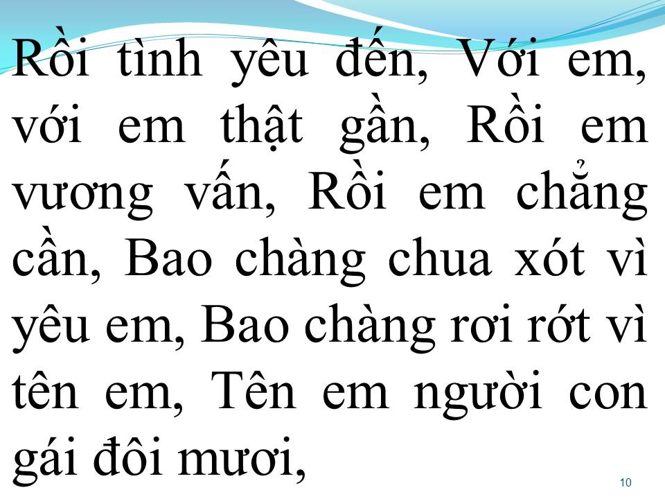 Lời bài hát CON GÁI ĐÔI MƯƠI