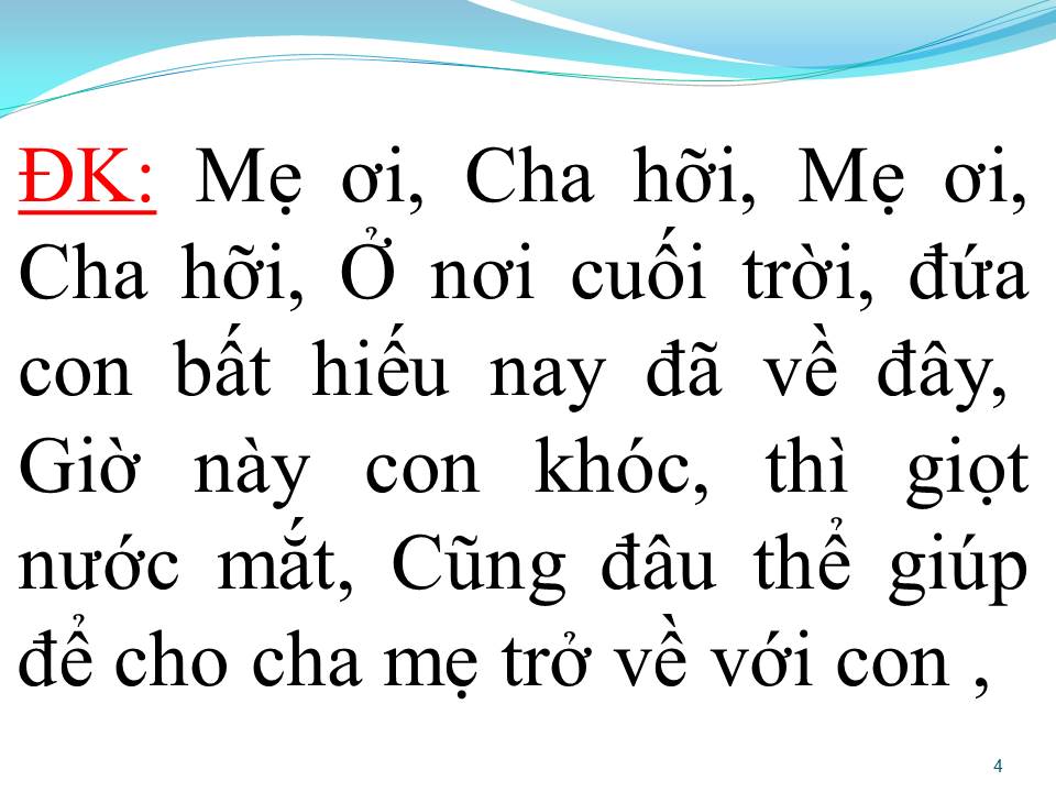 Lời bài hát CÔNG CHA NGHĨA MẸ