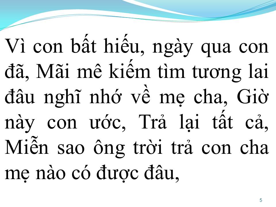 Lời bài hát CÔNG CHA NGHĨA MẸ